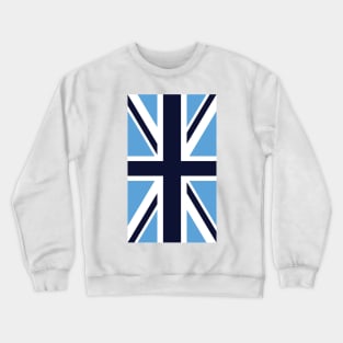 Manchester Sky & Navy Union Jack Flag Crewneck Sweatshirt